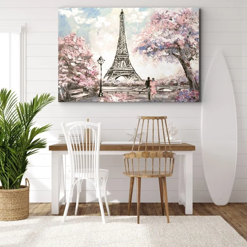 Bild auf Leinwand - Leinwandbild - Aprilspaziergang durch Paris - 70x50 cm