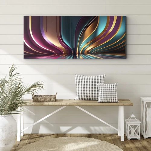 Bild auf Leinwand - Leinwandbild - Architektur des Lichts - 100x40 cm