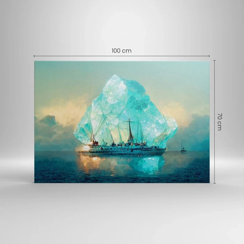 Bild auf Leinwand - Leinwandbild - Arktischer Diamant - 100x70 cm
