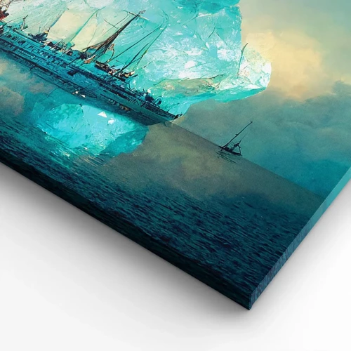 Bild auf Leinwand - Leinwandbild - Arktischer Diamant - 120x50 cm