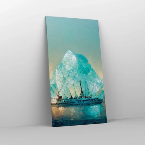 Bild auf Leinwand - Leinwandbild - Arktischer Diamant - 65x120 cm