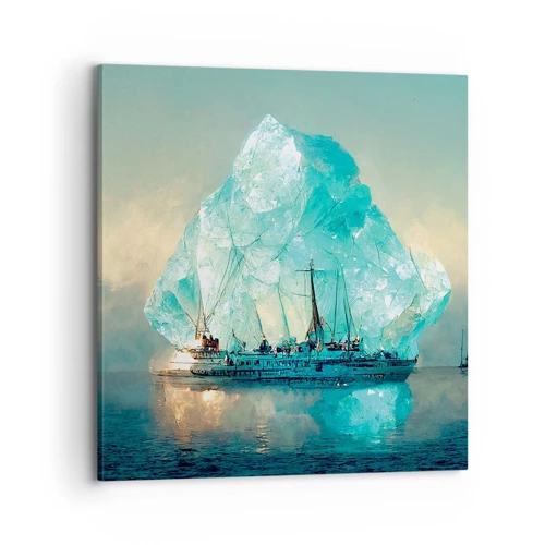 Bild auf Leinwand - Leinwandbild - Arktischer Diamant - 70x70 cm
