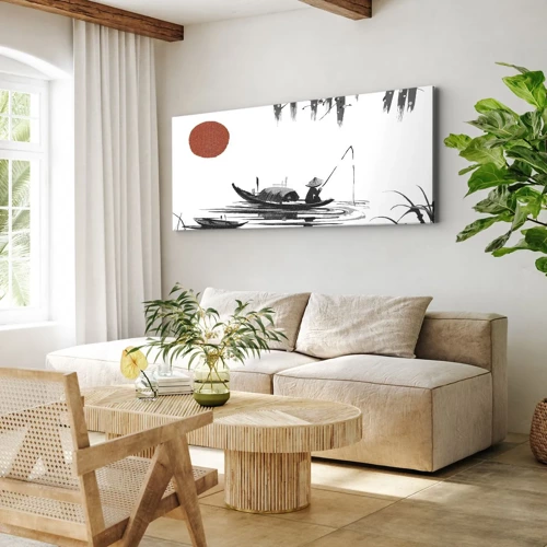 Bild auf Leinwand - Leinwandbild - Asiatischer Nachmittag - 120x50 cm