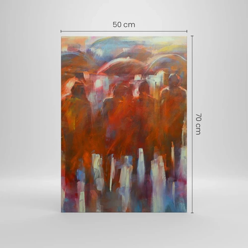 Bild auf Leinwand - Leinwandbild - Auch bei Regen und Nebel - 50x70 cm