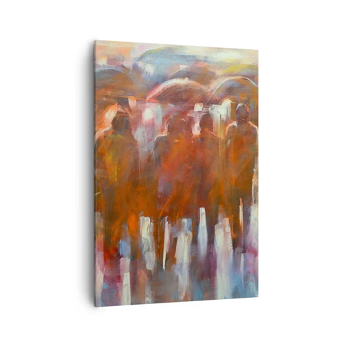 Bild auf Leinwand - Leinwandbild - Auch bei Regen und Nebel - 70x100 cm