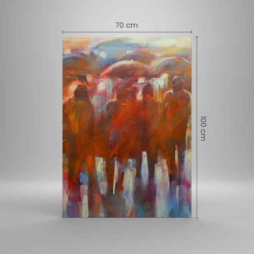 Bild auf Leinwand - Leinwandbild - Auch bei Regen und Nebel - 70x100 cm