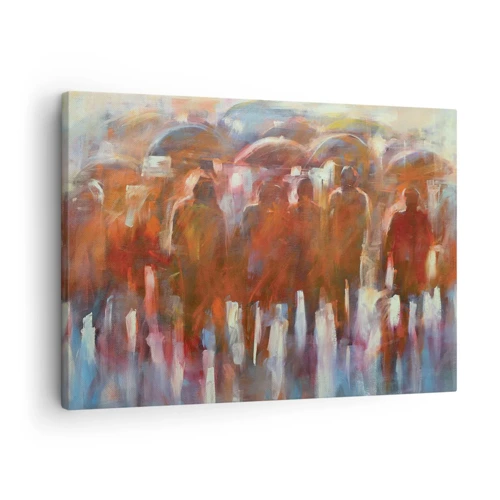 Bild auf Leinwand - Leinwandbild - Auch bei Regen und Nebel - 70x50 cm