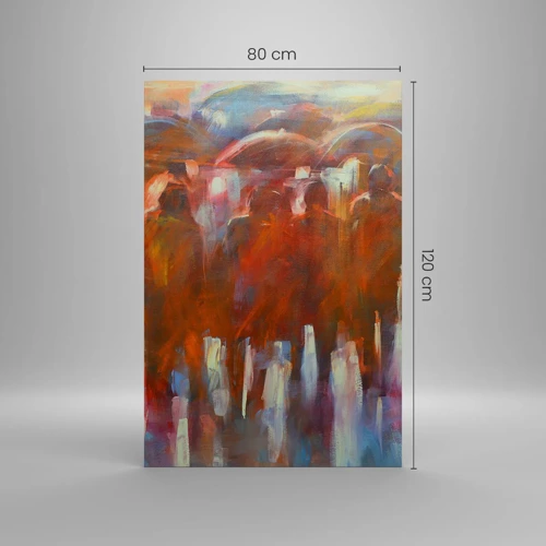 Bild auf Leinwand - Leinwandbild - Auch bei Regen und Nebel - 80x120 cm