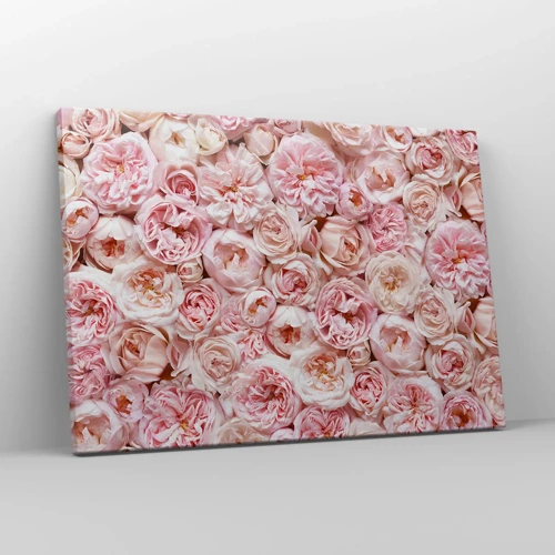 Bild auf Leinwand - Leinwandbild - Auf Rosen gebettet - 70x50 cm