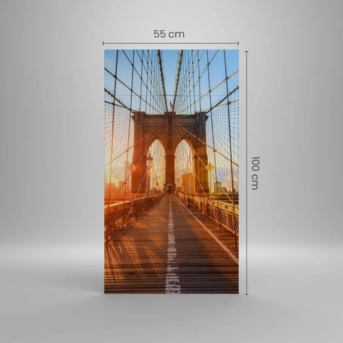 Bild auf Leinwand - Leinwandbild - Auf der goldenen Brücke - 55x100 cm
