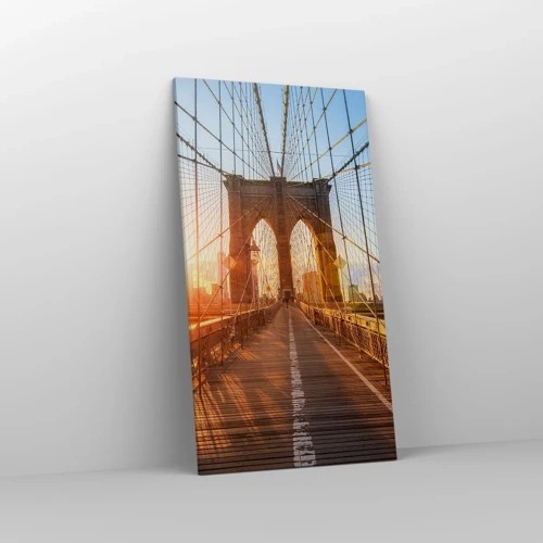 Bild auf Leinwand - Leinwandbild - Auf der goldenen Brücke - 55x100 cm