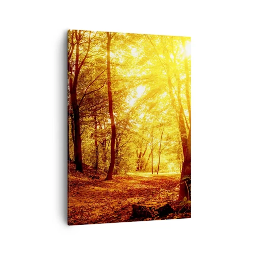 Bild auf Leinwand - Leinwandbild - Auf die goldene Lichtung - 50x70 cm