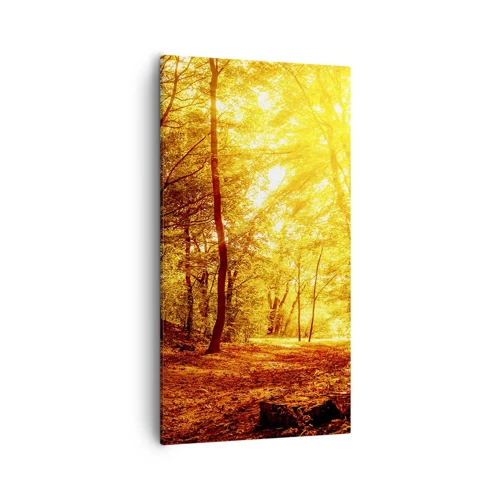 Bild auf Leinwand - Leinwandbild - Auf die goldene Lichtung - 55x100 cm