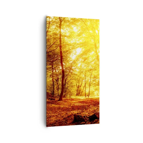 Bild auf Leinwand - Leinwandbild - Auf die goldene Lichtung - 65x120 cm
