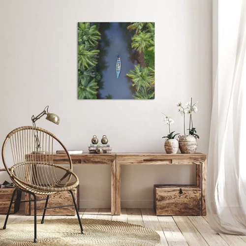 Bild auf Leinwand - Leinwandbild - Auf einem tropischen Pfad - 30x30 cm