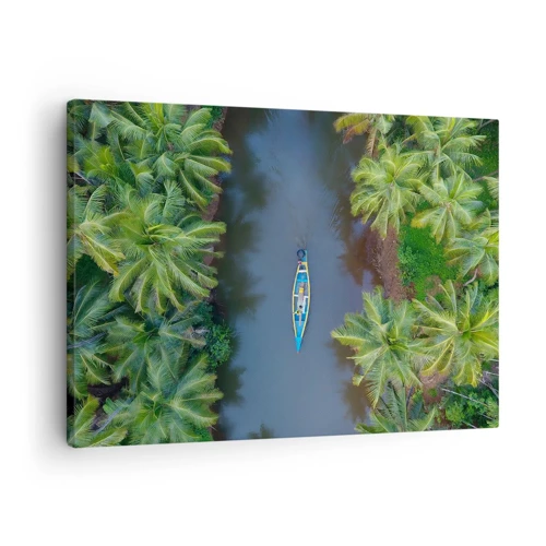 Bild auf Leinwand - Leinwandbild - Auf einem tropischen Pfad - 70x50 cm