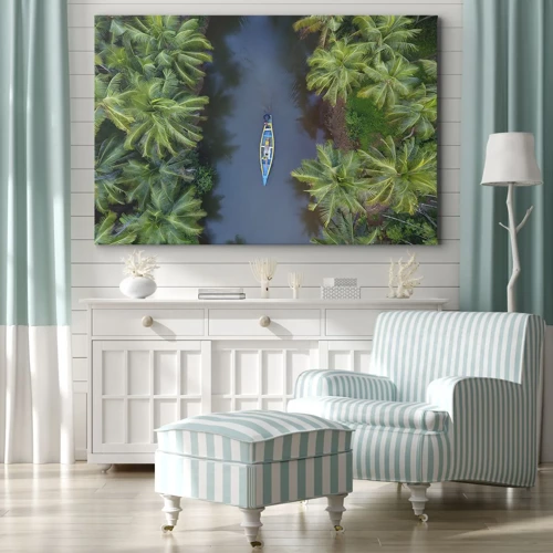 Bild auf Leinwand - Leinwandbild - Auf einem tropischen Pfad - 70x50 cm
