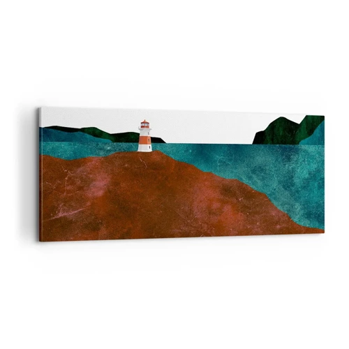Bild auf Leinwand - Leinwandbild - Aufs Meer starren - 100x40 cm