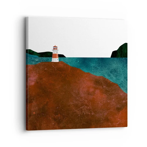 Bild auf Leinwand - Leinwandbild - Aufs Meer starren - 30x30 cm