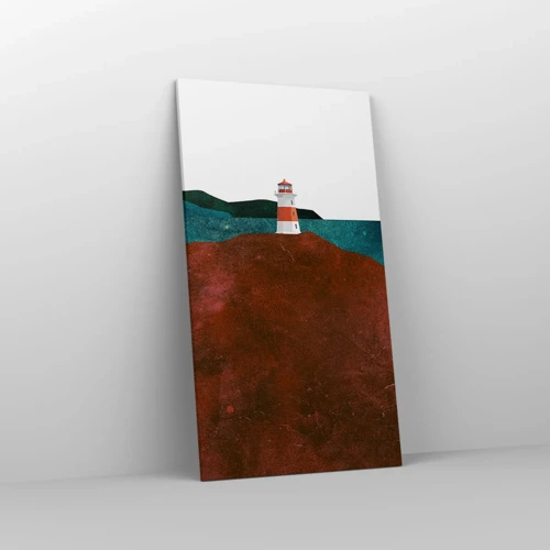 Bild auf Leinwand - Leinwandbild - Aufs Meer starren - 55x100 cm