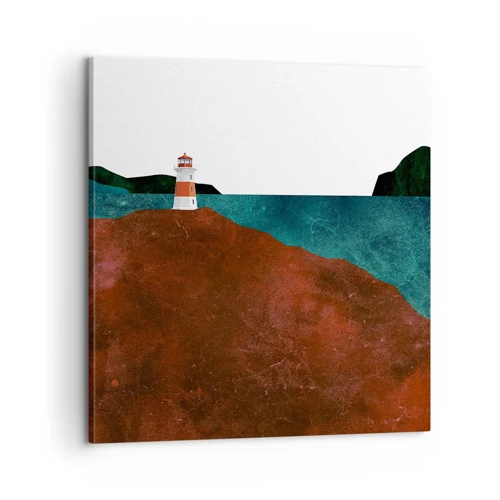 Bild auf Leinwand - Leinwandbild - Aufs Meer starren - 60x60 cm