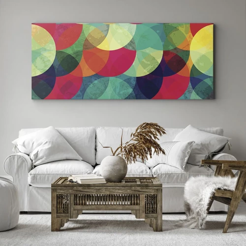 Bild auf Leinwand - Leinwandbild - Aufstieg zum Regenbogen - 100x40 cm