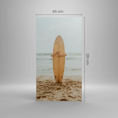 Bild auf Leinwand - Leinwandbild - Aus Liebe zu Wellen - 65x120 cm