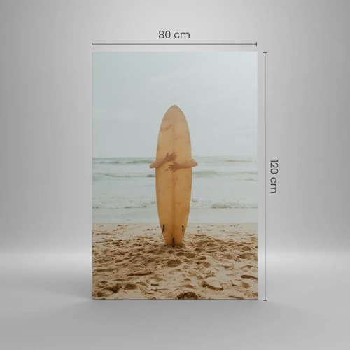 Bild auf Leinwand - Leinwandbild - Aus Liebe zu Wellen - 80x120 cm