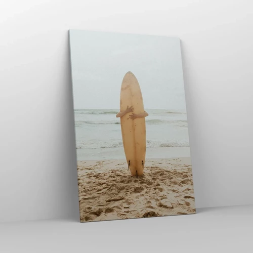 Bild auf Leinwand - Leinwandbild - Aus Liebe zu Wellen - 80x120 cm
