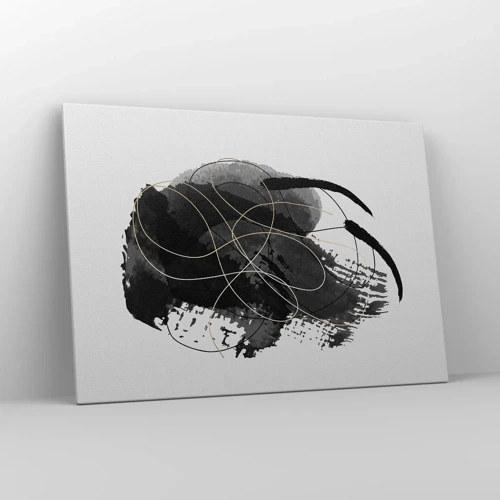 Bild auf Leinwand - Leinwandbild - Aus Schwarz entstanden - 100x70 cm