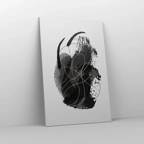 Bild auf Leinwand - Leinwandbild - Aus Schwarz entstanden - 80x120 cm