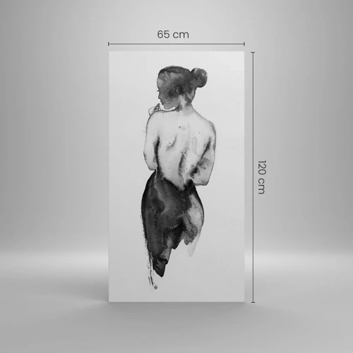Bild auf Leinwand - Leinwandbild - Bei ihr verschwindet die Welt - 65x120 cm