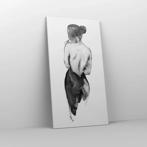 Bild auf Leinwand - Leinwandbild - Bei ihr verschwindet die Welt - 65x120 cm