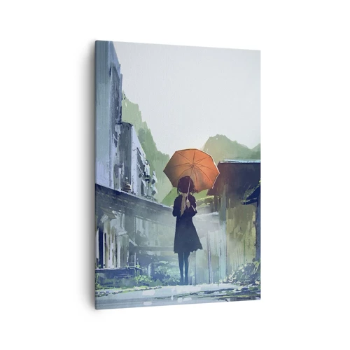 Bild auf Leinwand - Leinwandbild - Belebender Regen - 70x100 cm