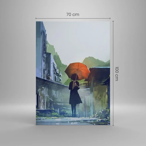 Bild auf Leinwand - Leinwandbild - Belebender Regen - 70x100 cm