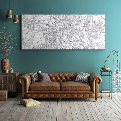 Bild auf Leinwand - Leinwandbild - Berliner Blume - 100x40 cm