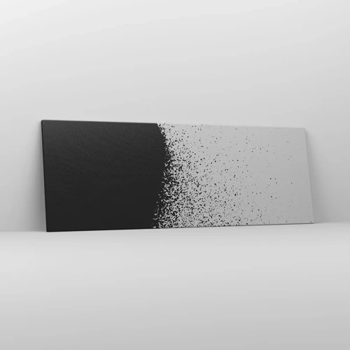 Bild auf Leinwand - Leinwandbild - Bewegung von Molekülen - 140x50 cm