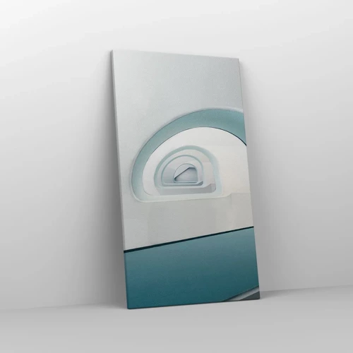 Bild auf Leinwand - Leinwandbild - Bis zum Ende des Blaus - 45x80 cm
