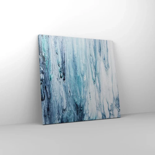 Bild auf Leinwand - Leinwandbild - Blaue Eiszapfen - 60x60 cm