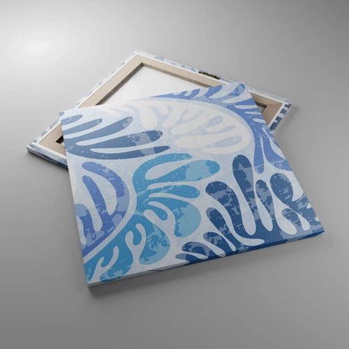 Bild auf Leinwand - Leinwandbild - Blaue Farne - 60x60 cm