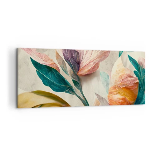 Bild auf Leinwand - Leinwandbild - Blumen der südlichen Inseln - 100x40 cm