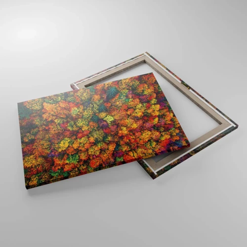 Bild auf Leinwand - Leinwandbild - Blumenstrauß aus Herbstbäumen - 70x50 cm