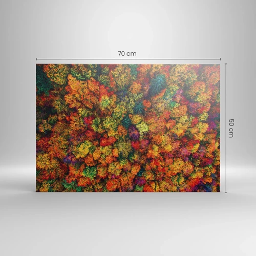 Bild auf Leinwand - Leinwandbild - Blumenstrauß aus Herbstbäumen - 70x50 cm