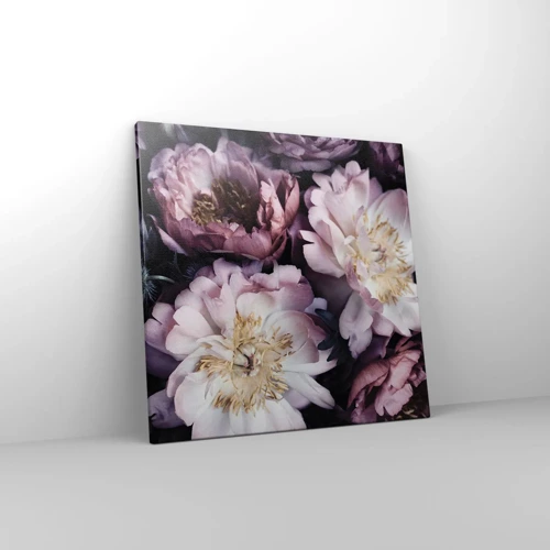 Bild auf Leinwand - Leinwandbild - Blumenstrauß im alten Stil - 50x50 cm