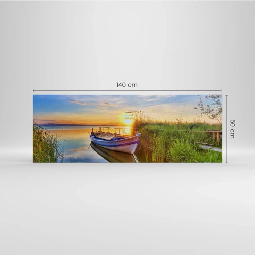 Bild auf Leinwand - Leinwandbild - Bucht erfüllter Träume - 140x50 cm