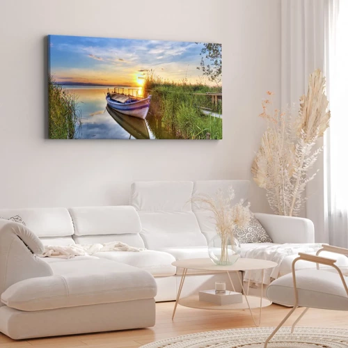 Bild auf Leinwand - Leinwandbild - Bucht erfüllter Träume - 90x30 cm