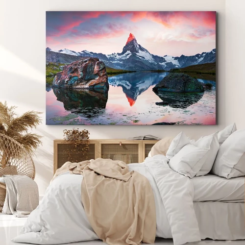 Bild auf Leinwand - Leinwandbild - Das Herz der Berge ist heiß - 70x50 cm