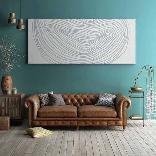 Bild auf Leinwand - Leinwandbild - Das Lächeln der Wassertropfen - 100x40 cm