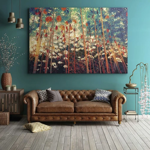 Bild auf Leinwand - Leinwandbild - Das geheime Leben der Blätter - 70x50 cm