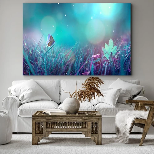 Bild auf Leinwand - Leinwandbild - Das geheime Leben der Wiese - 120x80 cm